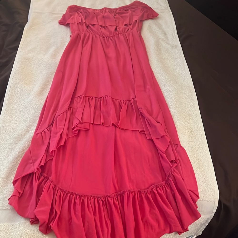 Black Label high low fuchsia pink dress